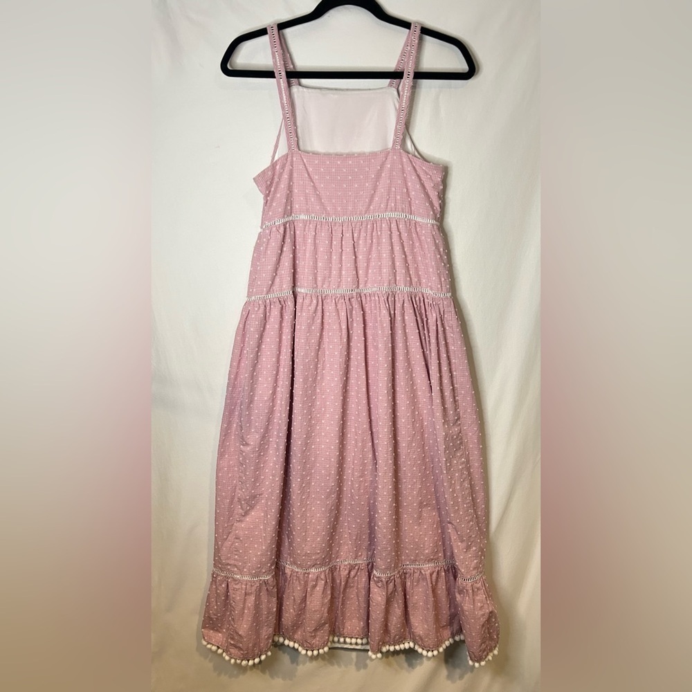 Maggy London Pink Ruched Ruffled Sundress - Picture 4 of 7